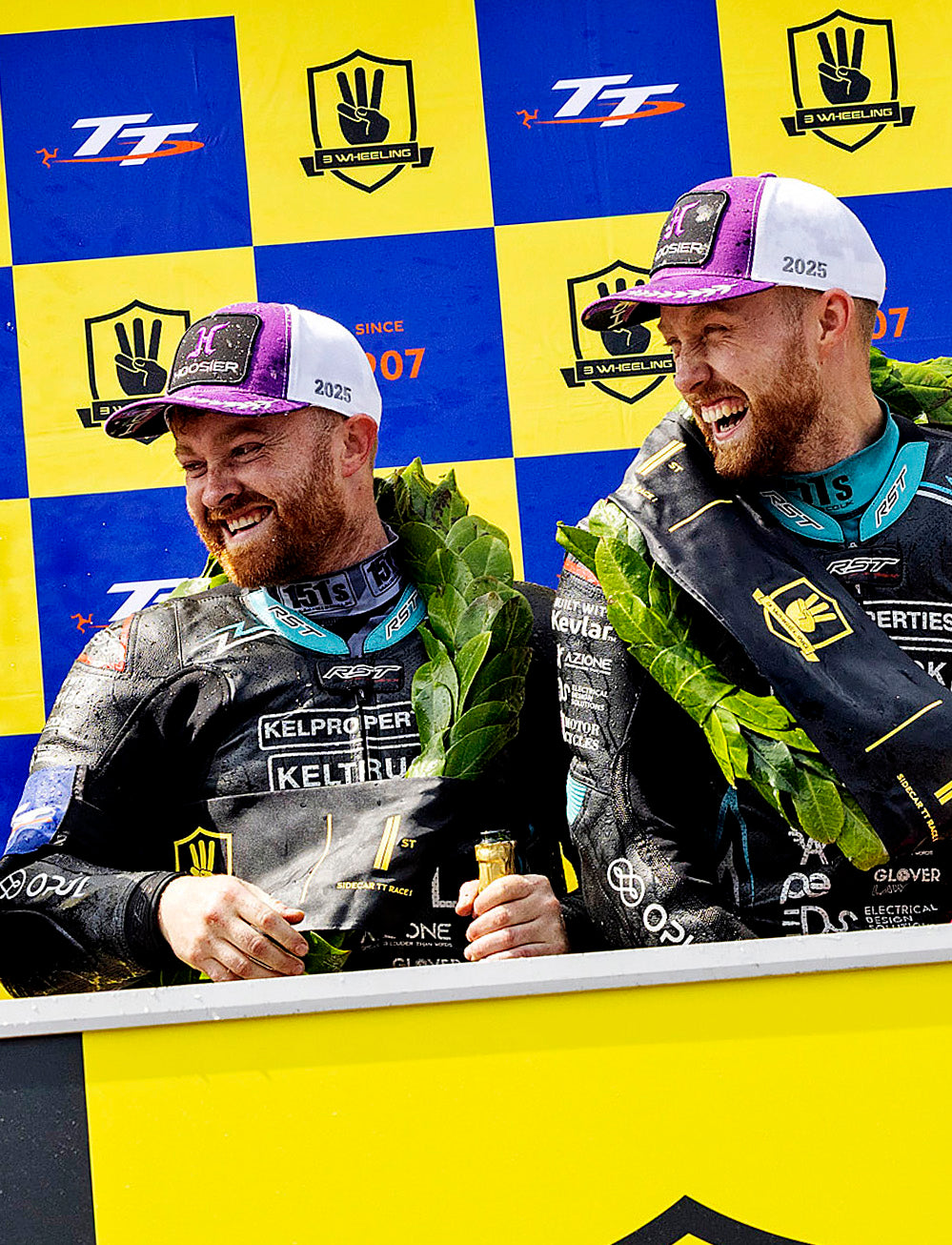 Isle of Man TT Races 2025 3wheeling.media Sidecar TT Race 1 Podium Backdrop